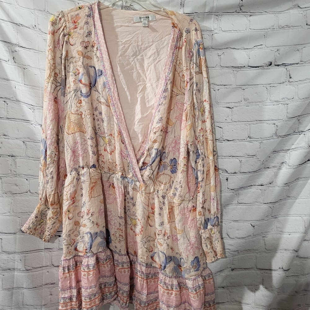 Ever New Floral V-Neck Long Sleeve Dress